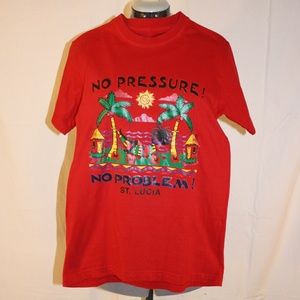 Red St. Lucia Tee by Sham's